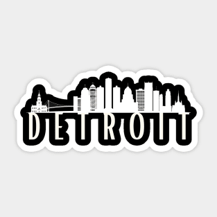 Detroit City Skyline Sticker